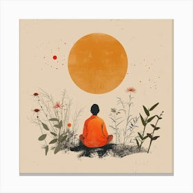 Meditating Man - Buddha Canvas Print