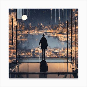 Cityscape vector art 1 Canvas Print