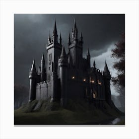 Albedobase Xl A Gothic Dark And Large Castle 3d Renderv02 1 Canvas Print
