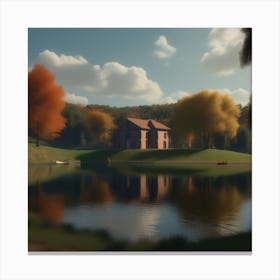 House By The Lake 5 Canvas Print