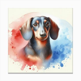 Watercolor Dachshund 1 Canvas Print