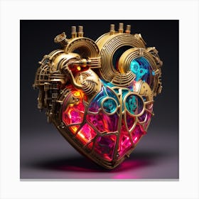 Steampunk Heart Canvas Print