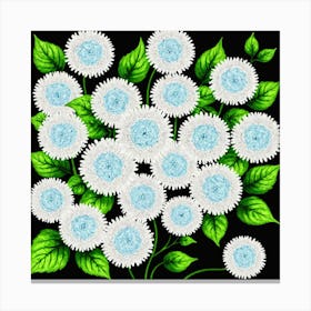 Blue And White Flowers 1 Canvas Print