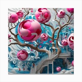 Pink Tree Canvas Print