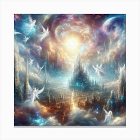 Angels In The Sky 10 Canvas Print