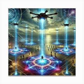 A Vivid Depiction Of The Dimensional Relay Ability Canvas Print