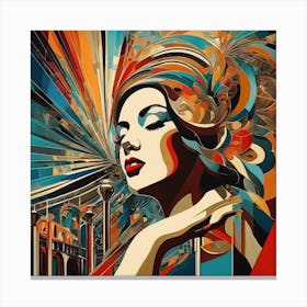 Lady In The Sky Canvas Print