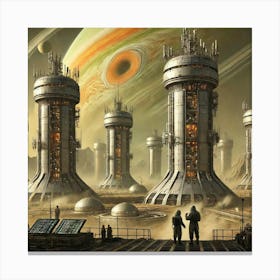 Venusian Enclave Research Towers Converted Canvas Print