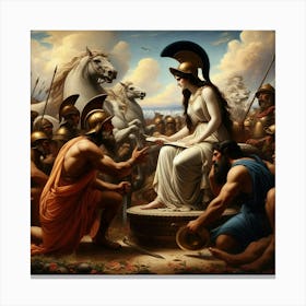 Athena and Odysseus Canvas Print