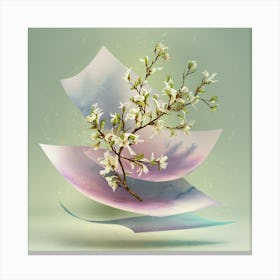 Flower In A Paper Canvas Print