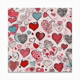 Heart Pattern 9 Canvas Print