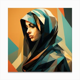 Abstract Geometric Saudi Woman 01 Canvas Print