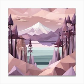 Polygonal Landscape Canvas Print