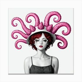 Octopus Hat Canvas Print