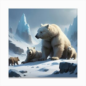 Polar Bears Canvas Print