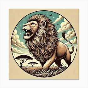 Tattoo Lion 3 Canvas Print