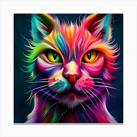 Colorful Cat 3 Canvas Print