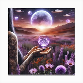 Aliens In The Field Canvas Print