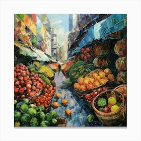 Fruit Market Canvas Print