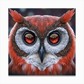 Owl With Red Eyes Canvas Print