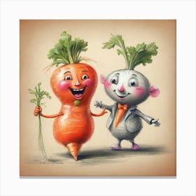 Carrots And Mice 1 Canvas Print