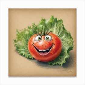 Happy Tomato Canvas Print