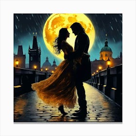 Lovers in the Moonlight 1 Canvas Print