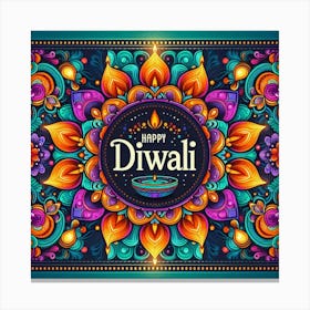 Happy Diwali Images Templates Design S (10) Canvas Print