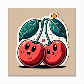 Cherry Couple Canvas Print