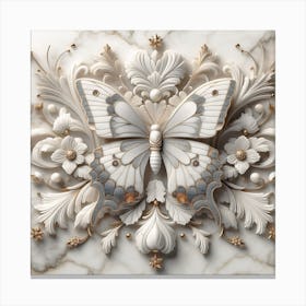 Marble Butterfly Panel II Canvas Print