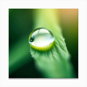 Water Drop On A Leaf 1 Canvas Print