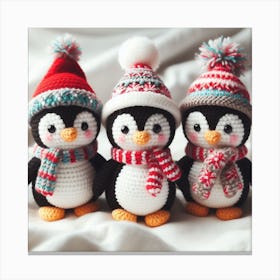 Amigurumi, Penguins 1 Canvas Print