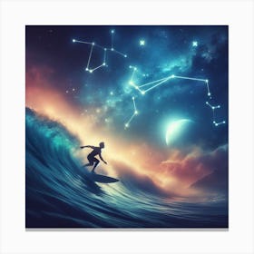 Surfering under the Zodiac 4 Canvas Print