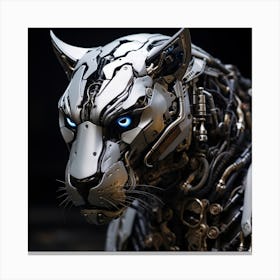 Robot Panther Hybrid Canvas Print
