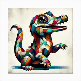 A cubism alligator cub 1 Canvas Print