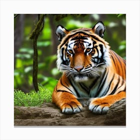 Tiger In The Jungle 1 Canvas Print