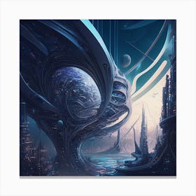 Futuristic City 36 Canvas Print