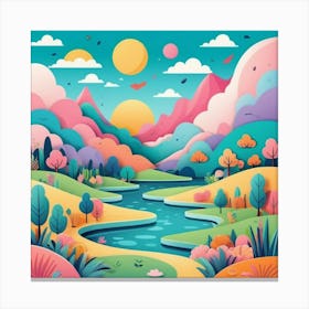 Landscape Background Canvas Print