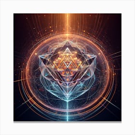 Geometric Water Resonating At 432hz Magnetic Field From Above Beautifully Lit Canvas Print
