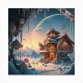 mountain village, 12 Canvas Print