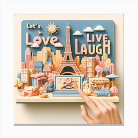 Love Live Laugh Paris Eiffel Tower Canvas Print