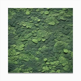 Green Leaves On The Wall Canvas Print