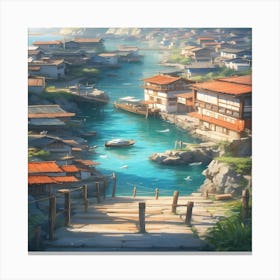 Samurai Village Canvas Print