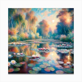 Water Lily Pond Canvas Print