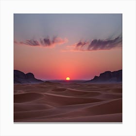 Sunset In The Desert 2 Canvas Print