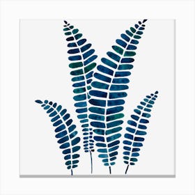 Hand Painted Watercolour Fern Petals Canvas Print