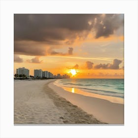 Sunset On The Beach Canvas Print