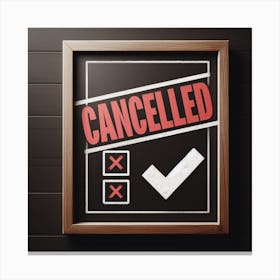 Cancelled Poster 2 Canvas Print