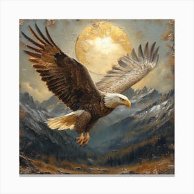 Eagle In Flight Canvas Print