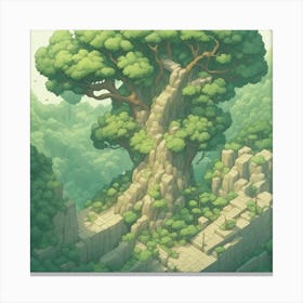 Tree In The Forest art work all sizes available  Canvas Print